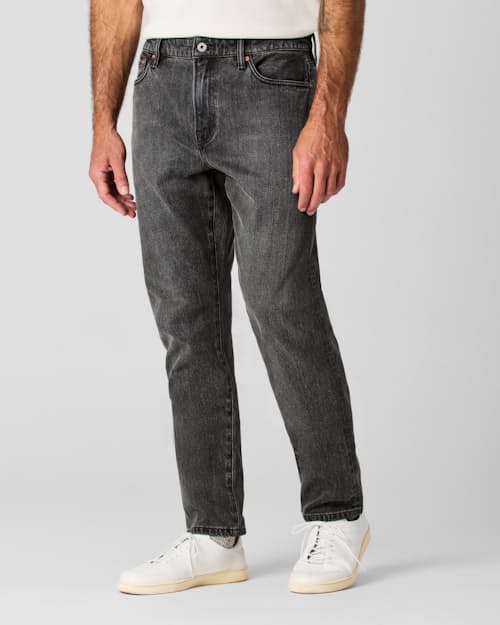 on model image of Stretch Selvedge Denim - HB Athletic Tapered