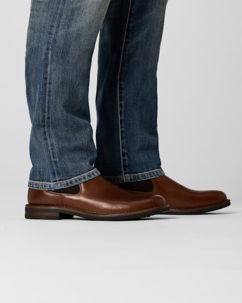 on model image of Stretch Selvedge Denim - HB Straight
