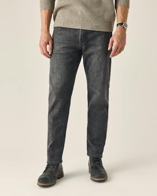 on model image of Stretch Selvedge Denim - HB Straight
