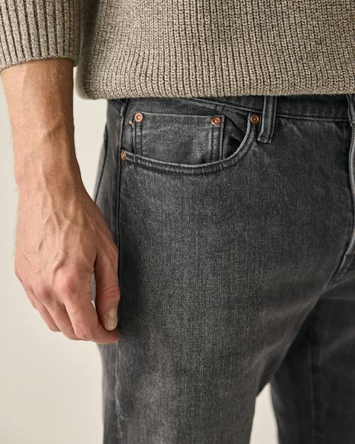 on model image of Stretch Selvedge Denim - HB Straight