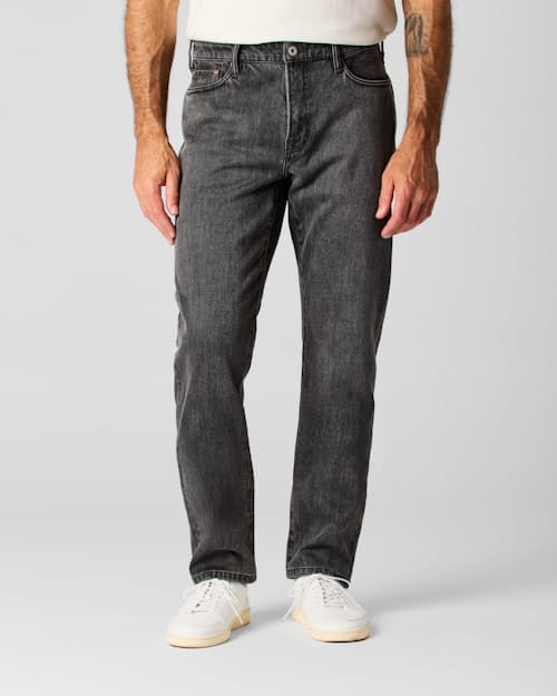 on model image of Stretch Selvedge Denim - HB Straight
