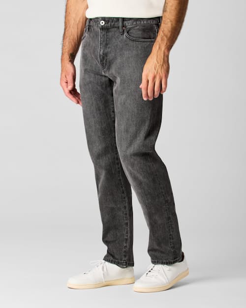 on model image of Stretch Selvedge Denim - HB Straight