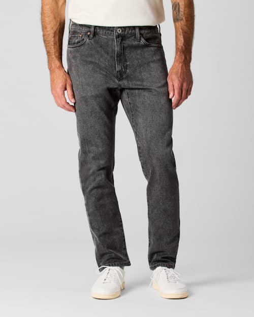 on model image of Stretch Selvedge Denim - HB Slim