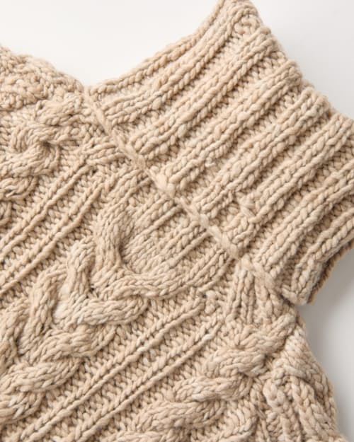 laydown detail image of Fisherman Turtleneck Pullover