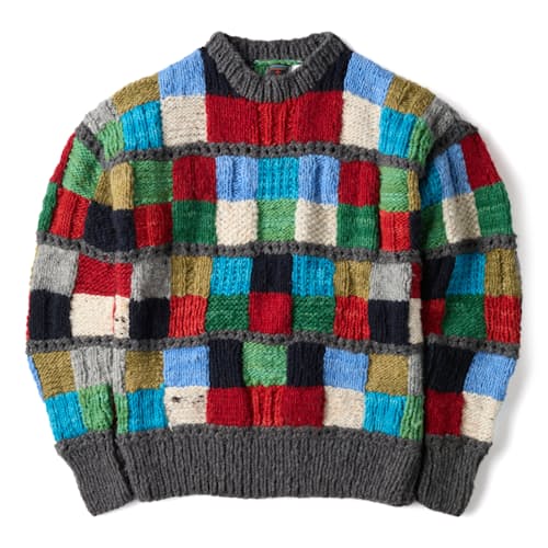 laydown image of Sampler Squares Pullover