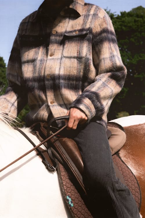 lifestyle image of Haston Brushed Wool Jacket