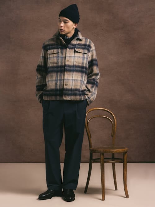 lifestyle image of Haston Brushed Wool Jacket