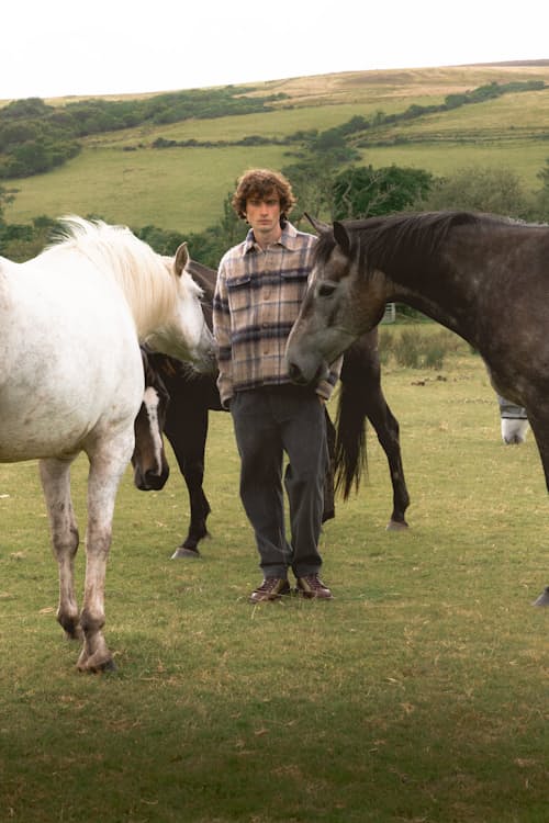 lifestyle image of Haston Brushed Wool Jacket