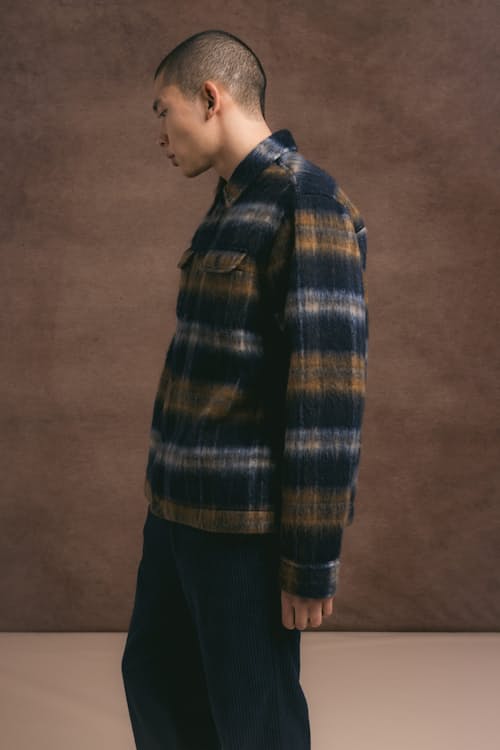 on model image of Haston Brushed Wool Jacket