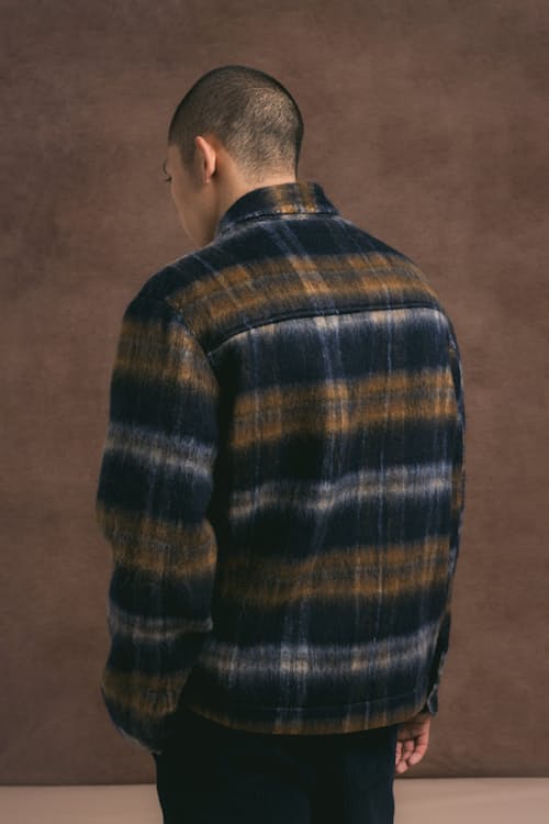 on model image of Haston Brushed Wool Jacket