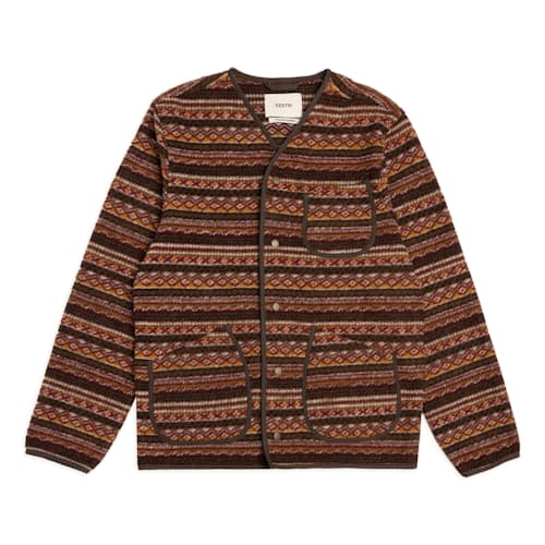 laydown image of Knitted Fairisle Cardigan