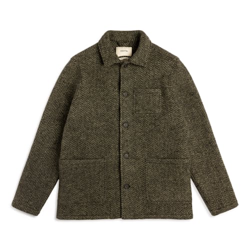 laydown image of Ormiston Herringbone Wool Jacket