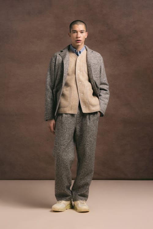 on model image of Stac  Wool Mix Blazer
