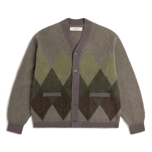 laydown image of Murifield Argyle Cardigan