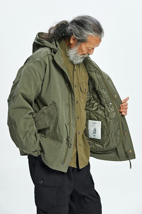 on model image of Oscar Fishtail Jacket