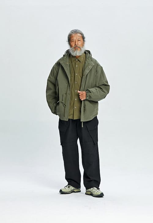 on model image of Oscar Fishtail Jacket