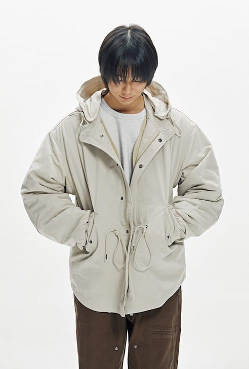 on model image of Oscar Fishtail Jacket
