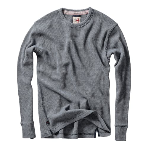 laydown image of Bi-Waffle Thermal Crew Sweatshirt