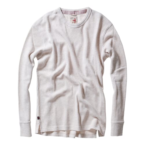 laydown image of Bi-Waffle Thermal Crew Sweatshirt
