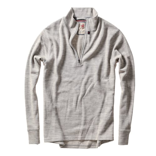 laydown image of Wool Cotton Quarter Zip