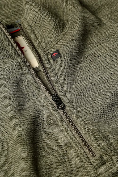 laydown detail image of Wool Cotton Quarter Zip