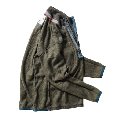 laydown image of Terry Snap-Zip Mock - Exclusive