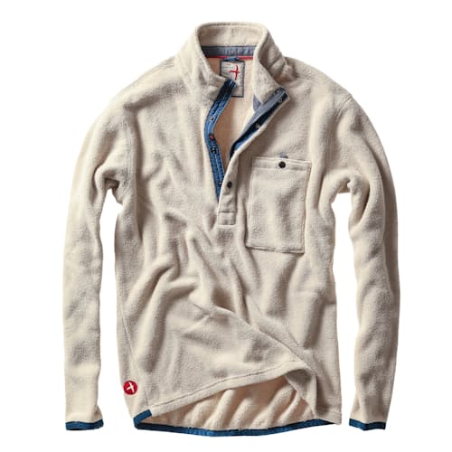 laydown image of Terry Snap-Zip Mock