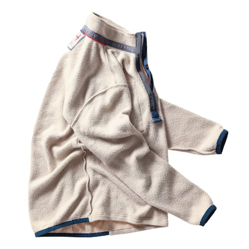 laydown image of Terry Snap-Zip Mock