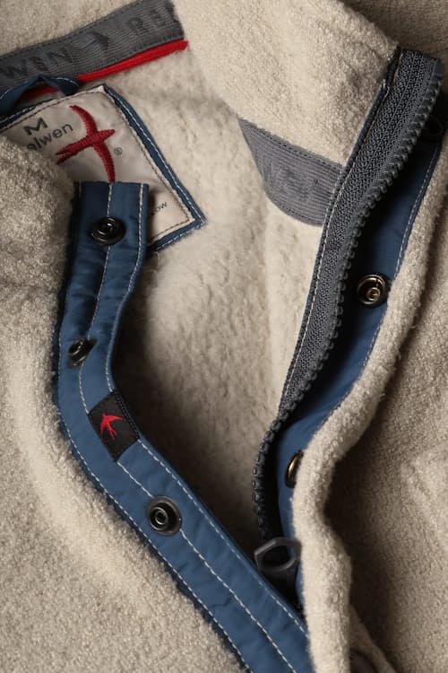 laydown detail image of Terry Snap-Zip Mock