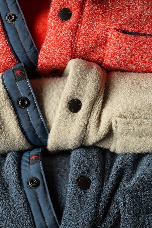 laydown detail image of Terry Snap-Zip Mock