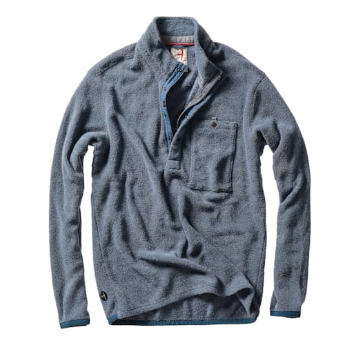 laydown image of Terry Snap-Zip Mock