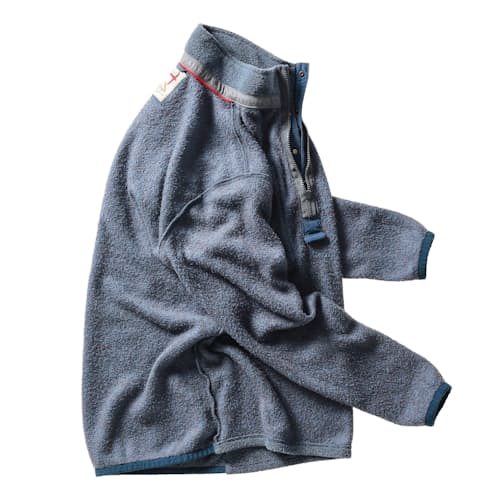 laydown image of Terry Snap-Zip Mock