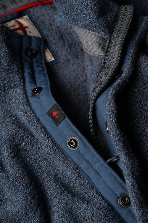 laydown detail image of Terry Snap-Zip Mock