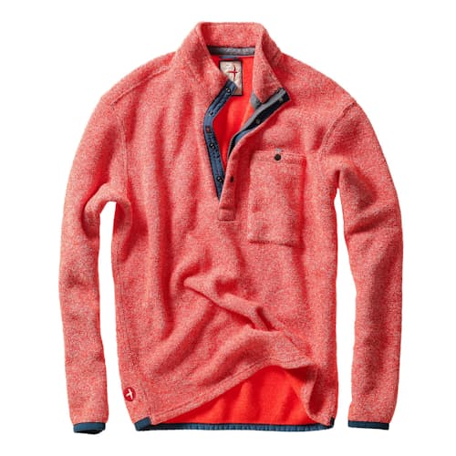 laydown image of Terry Snap-Zip Mock