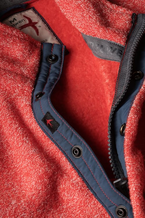 laydown detail image of Terry Snap-Zip Mock