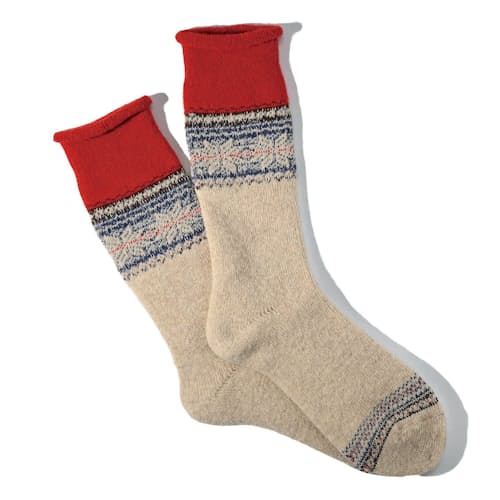 laydown image of LG Fine Wool Pile Snow Crew