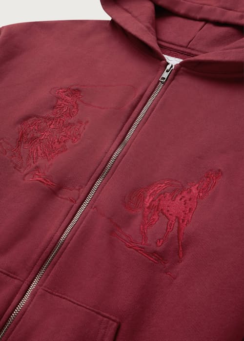 laydown detail image of Into the Distance Zip Up Hoodie