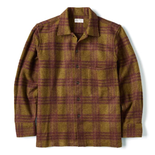 laydown image of Fatigue Brushed Wool Shirt
