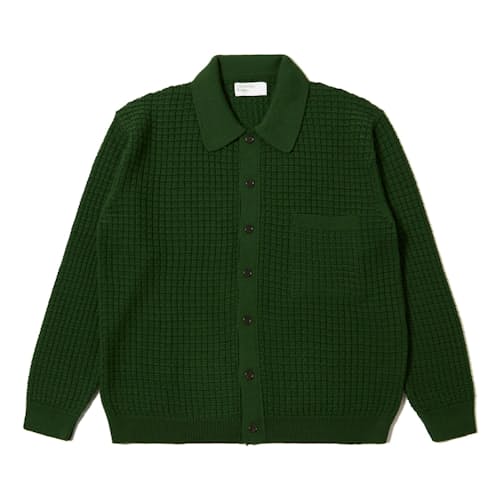 laydown image of Charlie Merino Textured Cardigan