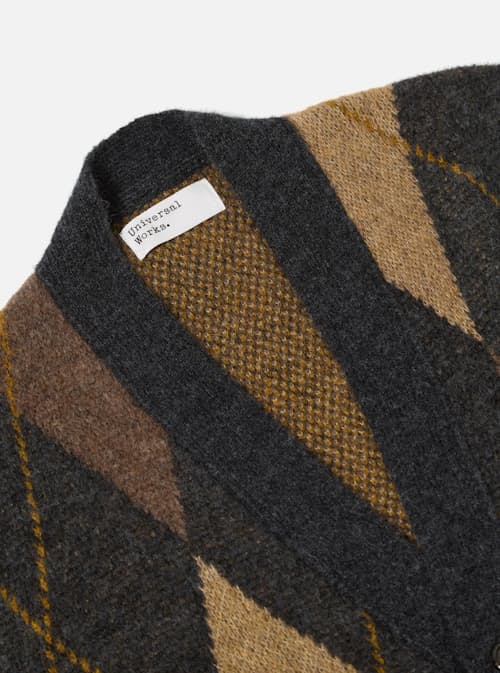 laydown detail image of Langdale Alpaca Argyle Cardigan