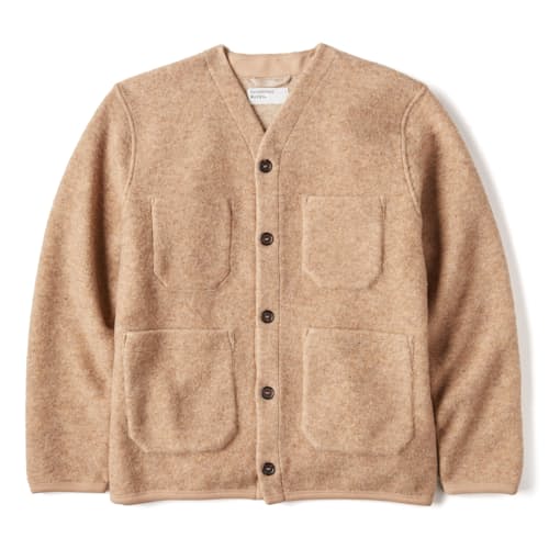 laydown image of Wool Fleece Cardigan
