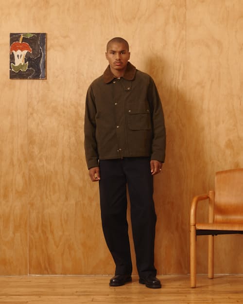 no crop image of Bay Waxed Cotton & Nylon Jacket