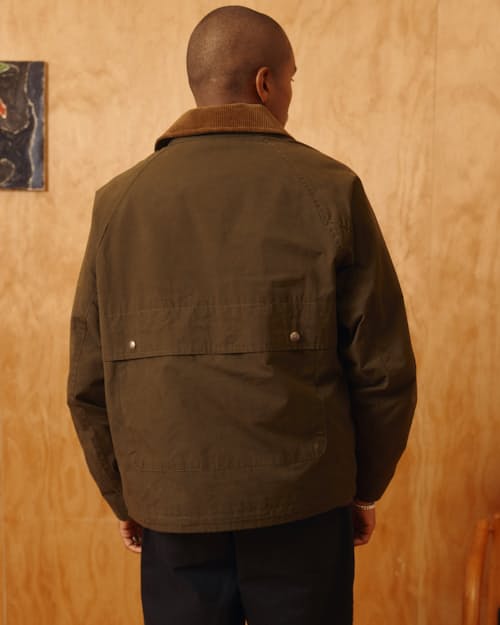 no crop image of Bay Waxed Cotton & Nylon Jacket