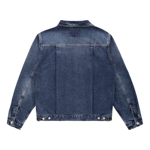 laydown image of Wayfarer Wool Blanket-Lined Denim Trucker