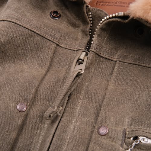 laydown detail image of RJ-2 Waxed Canvas Jacket