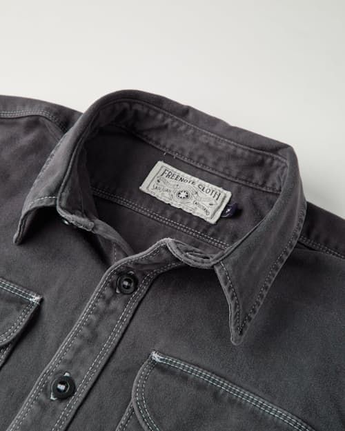 laydown detail image of Japanese Twill Utility Shirt