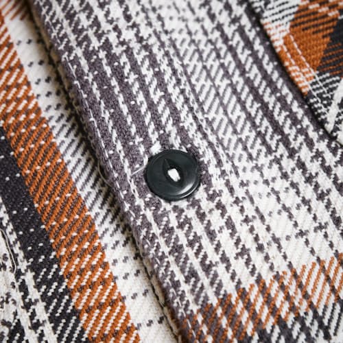laydown detail image of Wells Japanese Woven Plaid Shirt