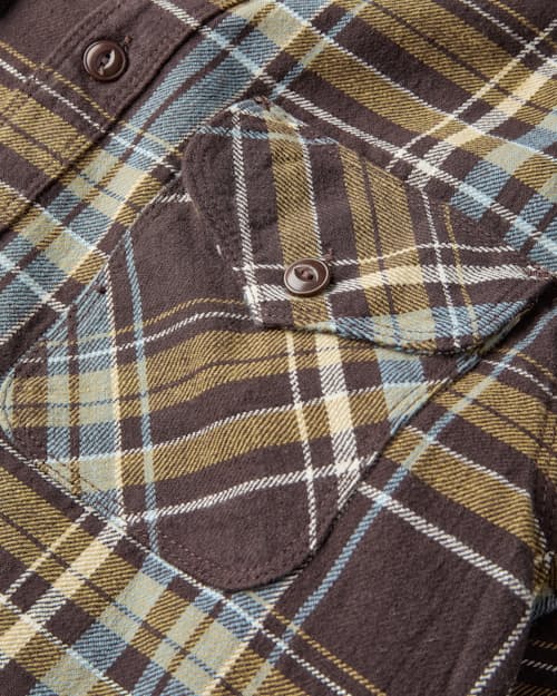 laydown detail image of Wells Japanese Woven Plaid Shirt