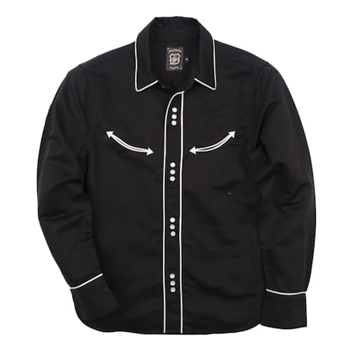laydown image of Hardy Japanese Selvedge Denim Shirt