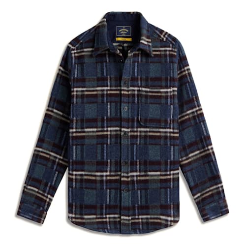 laydown image of Virgo Wool Long Sleeve Shirt